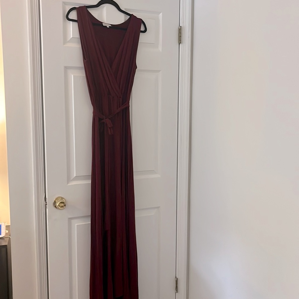 Stretchy maxi dress in Burgundy